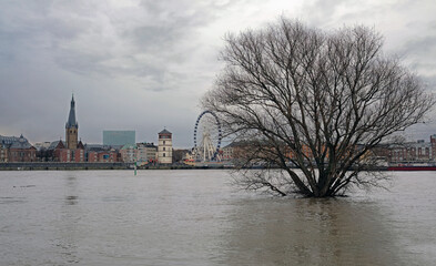 Flood in Germany caused by heavy rain in 2021