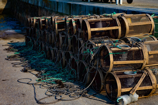 octopus fishing traps in laxe port