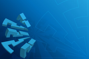 Abstract blue background with lightning