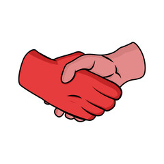 Pair of hands doing sign language Vector illustration