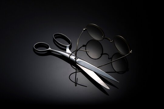 Scissor and eyeglasses