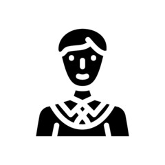diligent family man glyph icon vector. diligent family man sign. isolated contour symbol black illustration