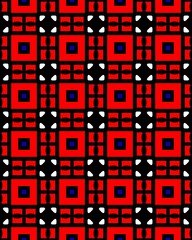 Abstract seamless pattern in a red color
