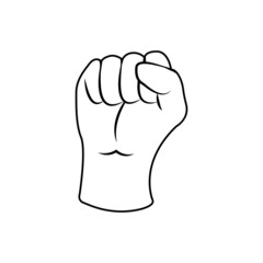 Isolated hand doing sign language Vector illustration
