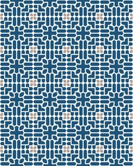 Fototapeta premium Seamless repeat pattern with red lines and gray elements