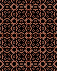 Seamless repeat pattern with rectangles and stars on the edges of the rectang