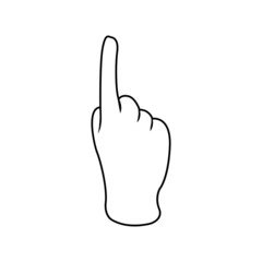 Isolated hand doing sign language Vector illustration