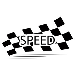 Speed logo isolated on white background. Speed logo for web site, app and logotype design. Creative art concept, vector illustration