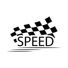 Speed logo isolated on white background. Speed logo for web site, app and logotype design. Creative art concept, vector illustration