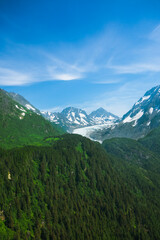 Alaskan glacier and mountains