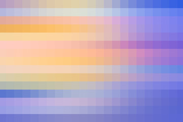Bright orange and violet pixel scale