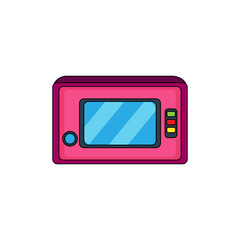 Isolated arcade with an incorporated joystick and screen Vector