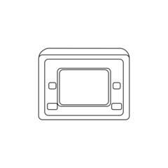 Isolated arcade with an incorporated joystick and screen Vector