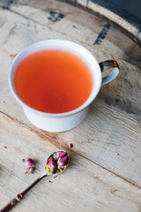 rose rooibos cup of tea hot toddy 