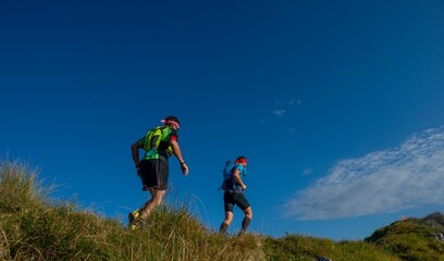  Running race in the Lombardy mountains