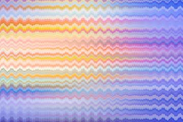 Colourful hypnotic asymmetric effect of flowing waves