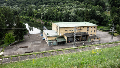 Small hydroelectric power plant on the dam Domaša Slovakia