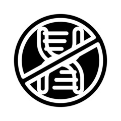gmo free glyph icon vector. gmo free sign. isolated contour symbol black illustration