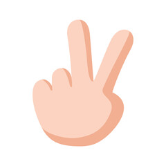 Isolated hand doing sign language Vector illustration