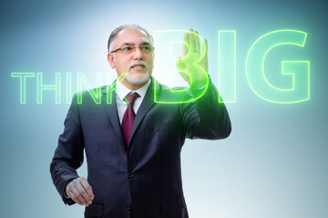 Think big concept with businessman