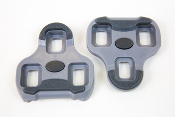 Grey Cycling Cleats on a White Background
