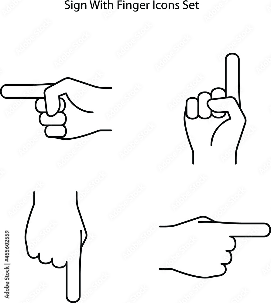 Fototapete Click hand vector icon. Pointing finger sign. Cursor pointer symbol. Web and application interface image.