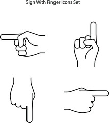 Click hand vector icon. Pointing finger sign. Cursor pointer symbol. Web and application interface image.