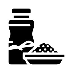 breakfast food department glyph icon vector. breakfast food department sign. isolated contour symbol black illustration
