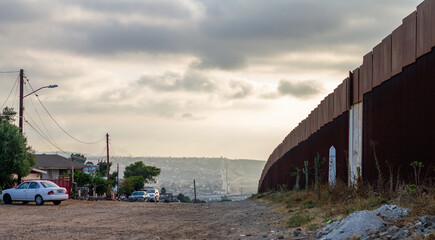 Fototapeta na wymiar Muro fronterizo Tijuana 