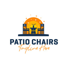 Obraz premium home patio furniture inspiration illustration logo