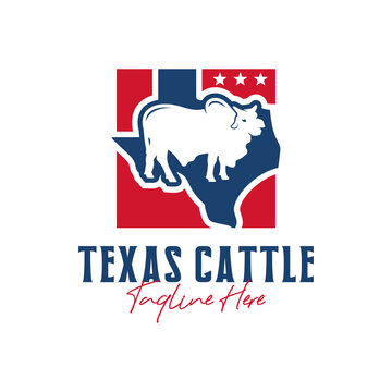 texas cow inspiration illustration logo design