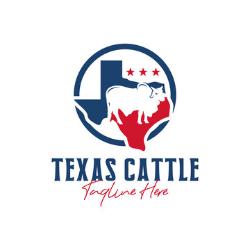 texas cow inspiration illustration logo design