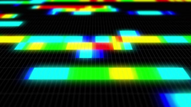 Loopable: DNA genetic mapping and analysis abstract background. Matching color-coded DNA components in evolving bar codesd. Genomic data processing concept.