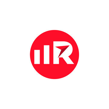 R marketing logo vector image