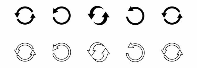 Fototapeta refresh icon, reload icon, rotation icon vector refresh symbol illustrations obraz