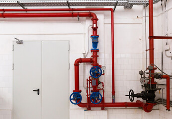 Control equipment of building heating system in boiler room