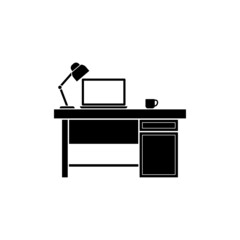 Work desk icon design template isolated illustration