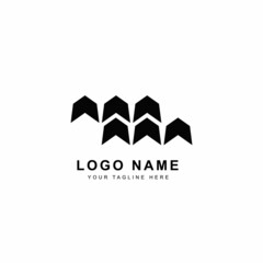 Real estate black logo design on white background for business and brand.