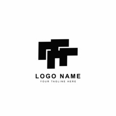 Creative black logo design on white background for business and brand.
