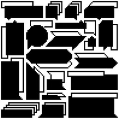 Vector Collection Set of Pixel Dialog Box Designs