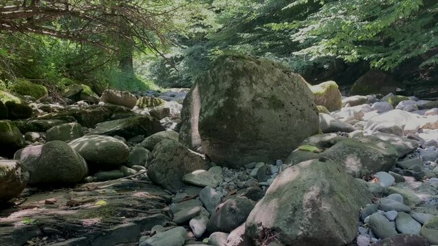 Footage- Clear flowing water,  river stream. Seamless loop full HD 1920 x 1080 footage