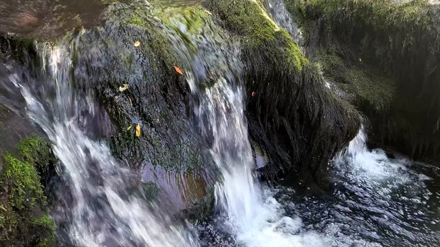 Footage- Clear flowing water,  river stream. Seamless loop full HD 1920 x 1080 footage