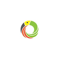 logo bird icon template vector design