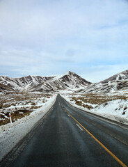 Breathtaking view when road trip through Lindis Pass in SOuth Island of New Zealand.