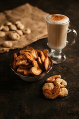 cup of coffee and cookies