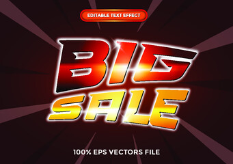 Editable text effect sale Premium Vector