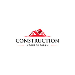 Modern CONSTRUCTION real estate home logo design