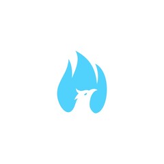 logo bird icon template vector design wings