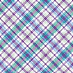 Rainbow Pastel Diagonal Plaid Tartan textured Seamless Pattern Design