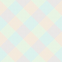 Rainbow Pastel Diagonal Plaid Tartan textured Seamless Pattern Design